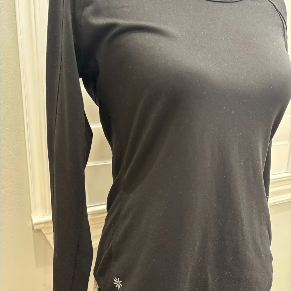 Athleta Women's Black Long Sleeve Top - Picture 2 of 4